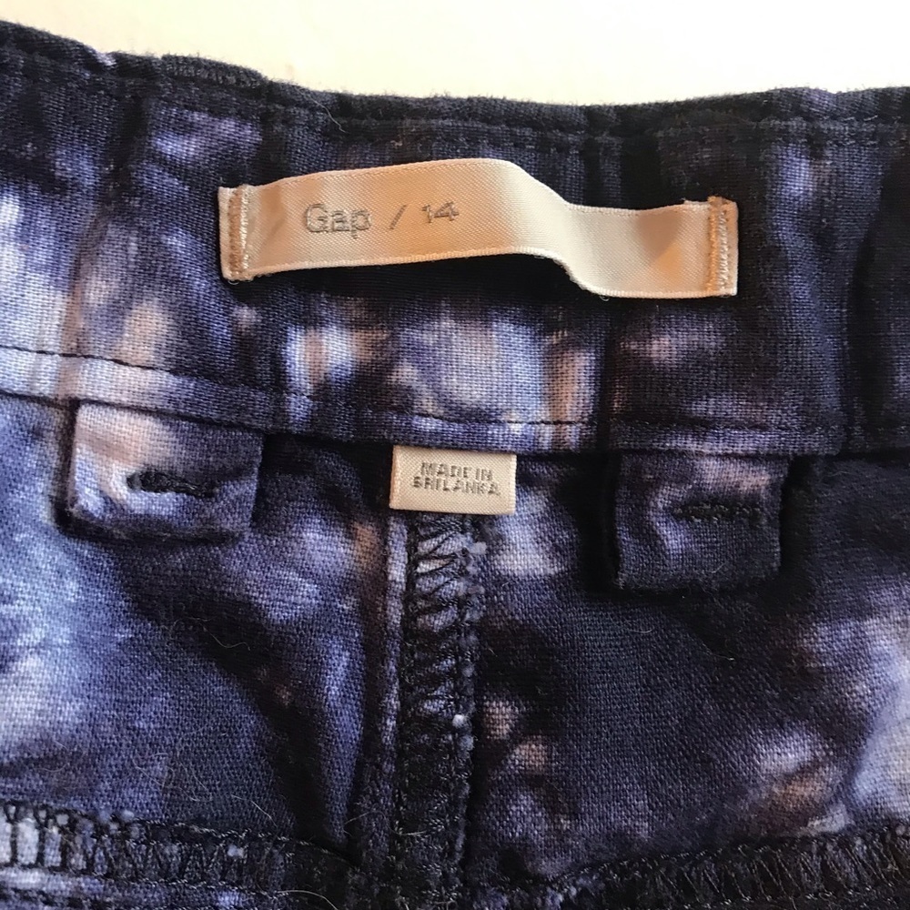 GAP Women’s Tie Dye Patch Pocket Shorts Blue 14 - Picture 10 of 11